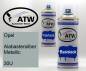 Preview: Opel, Alabastersilber Metallic, 30U: 400ml Sprühdose + 400ml Klarlack - Set, von ATW Autoteile West.